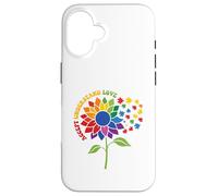 Carcasa para iPhone 16 Flor de Conciencia sobre el Autismo - Aceptar Entender Amor Autismo Mamá