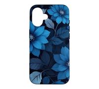 Carcasa para iPhone 16 Flores Azul Oscuro Midnight Floral