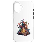 Carcasa para iPhone 16 Fogata Forestal con Flora Vibrante y Fauna