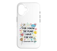 Carcasa para iPhone 16 For I Know The Plans I Have For You Christian Back To School