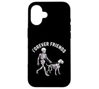 Carcasa para iPhone 16 Forever Friends - Perro de Esqueleto para