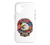 Carcasa para iPhone 16 Forjado de Sangre y Tripas 250 años América Águila Calva