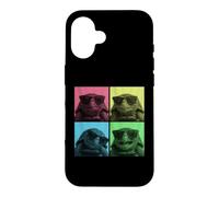 Carcasa para iPhone 16 Fotomatón Eastern Box Turtle Pop Art Divertido para Amantes de Las Tortugas