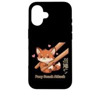 Carcasa para iPhone 16 Foxy Snack Attack Kawaii Fox