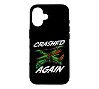 Carcasa para iPhone 16 FPV Drone Pilot Quadcopter Crashed Again