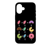 Carcasa para iPhone 16 Fracciones de Dona Humor matemático para Profesores, Estudiantes, niños