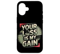 Carcasa para iPhone 16 Frase Detector de Metales Your Loss Is My Gain