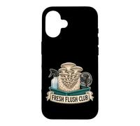 Carcasa para iPhone 16 Fresh Flush Club Hongos Bloque Rocío