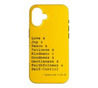 Carcasa para iPhone 16 Frutas del Espíritu Palabras