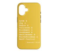 Carcasa para iPhone 16 Frutas del Espíritu Palabras