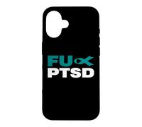 Carcasa para iPhone 16 FU PTSD Awareness - Camiseta de Manga Corta, diseño con Texto en inglés