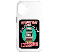 Carcasa para iPhone 16 Fuera de mi Camino yendo al Juego de máquinas tragamonedas de Regalo del Casino