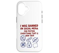 Carcasa para iPhone 16 FUI Prohibido en Las Redes sociales (Declaración de teoría de la conspiración)