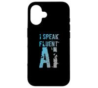 Carcasa para iPhone 16 Fun AI Humor Habla fluidamente AI Inteligencia Artificial Cotizaciones
