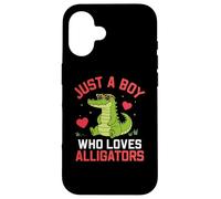 Carcasa para iPhone 16 Funny Animal Crocodile, Just a Boy Who Loves Alligators