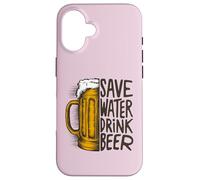 Carcasa para iPhone 16 Funny Bar Alcohol Drinking Party Beer Brew Craft Cerveza