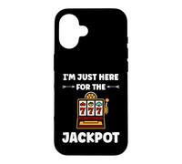 Carcasa para iPhone 16 Funny Casino Quote gamling I'm Here for Jackpot