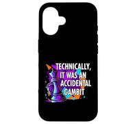 Carcasa para iPhone 16 Funny Chess Player Accidental Gambit Blunder Quote