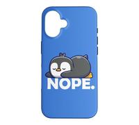 Carcasa para iPhone 16 Funny Chibi Anime Kawai Kids Sleep Nap Nope Penguin Lover