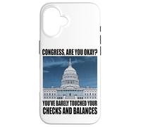 Carcasa para iPhone 16 Funny Congress US Capitol Politics Joke Washington DC Humor