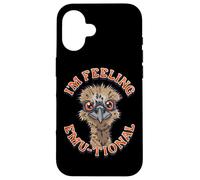 Carcasa para iPhone 16 Funny Emu I’m Feeling Emu-tional Emu Pun