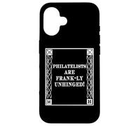Carcasa para iPhone 16 Funny Frank-LY Unhinged Pun Stamp Collecting Collector