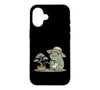 Carcasa para iPhone 16 Funny Frog Bonsai Gardening Japanese Style Plant Lover