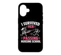 Carcasa para iPhone 16 Funny I Survived Her Passing Nursing School