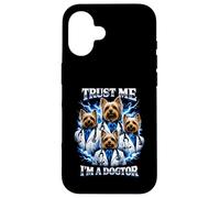Carcasa para iPhone 16 Funny Im A Dogtor Silky Terrier Dog Doctor Pet Humor Diseño