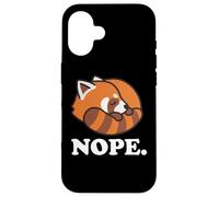 Carcasa para iPhone 16 Funny Kawaii Kids Boys Girls Napping Nope Red Panda Lover