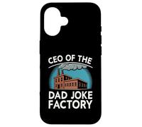 Carcasa para iPhone 16 Funny Mens Joke Fathers Retro CEO de The Dad Joke Factory