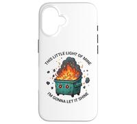 Carcasa para iPhone 16 Funny Mental Health Emotional Dumpster Fire