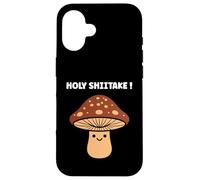 Carcasa para iPhone 16 Funny Minimalist Mushroom Simple Holy Shiitake