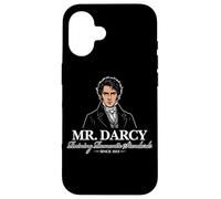 Carcasa para iPhone 16 Funny Mr. Darcy arruinando los estándares románticos Desde 1813