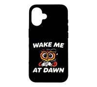 Carcasa para iPhone 16 Funny Night Owl Coffee Wake Me At Dawn Morning Sarcasm