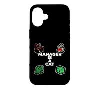 Carcasa para iPhone 16 Funny Office Humor Manager Is A Cat Feline Boss