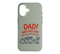 Carcasa para iPhone 16 Funny Raccoon Dad Yelling Raccoons Father's Day
