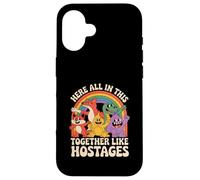 Carcasa para iPhone 16 Funny Rehenes Rainbow Vintage Cartoon Dicho