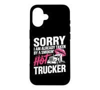 Carcasa para iPhone 16 Funny Truckers Esposa Camionero Caliente Novia Camionero Conductor