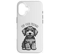 Carcasa para iPhone 16 Fur-Ever Friends - Lindo Cachorro de Dibujos Animados