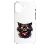 Carcasa para iPhone 16 Furia del Gato Negro Feroz