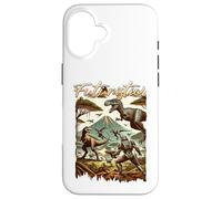 Carcasa para iPhone 16 Futuristic Dinosaur Battle Sci Fi Action Art Warrior