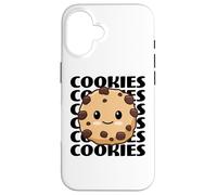 Carcasa para iPhone 16 Galletas Lindas y adorables Galletas con chispas de Chocolate Kawaii