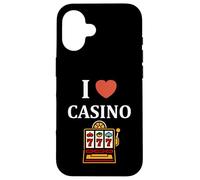 Carcasa para iPhone 16 Gambling Win Jackpot Luck Gambler i Love Casino