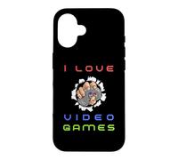 Carcasa para iPhone 16 Game Lover Life Video Gamer Hombres Mujeres Niños Adolescentes Niños Regalo
