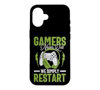 Carcasa para iPhone 16 Gamers Never Quit We Simply Restart Funny Video Game Lovers