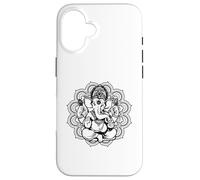 Carcasa para iPhone 16 Ganesha Mandala Hindú Dios Hinduismo Yoga Regalo