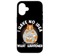 Carcasa para iPhone 16 Gato Divertido, no Tengo ni Idea de lo Que pasó, la dueña de Yarn Cat, Kitty