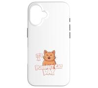 Carcasa para iPhone 16 Gato Divertido Purrfect Cat Day Amante de los Gatos
