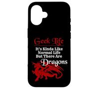 Carcasa para iPhone 16 Geek Life Es un Poco como la Vida Normal, Pero Hay Dragones